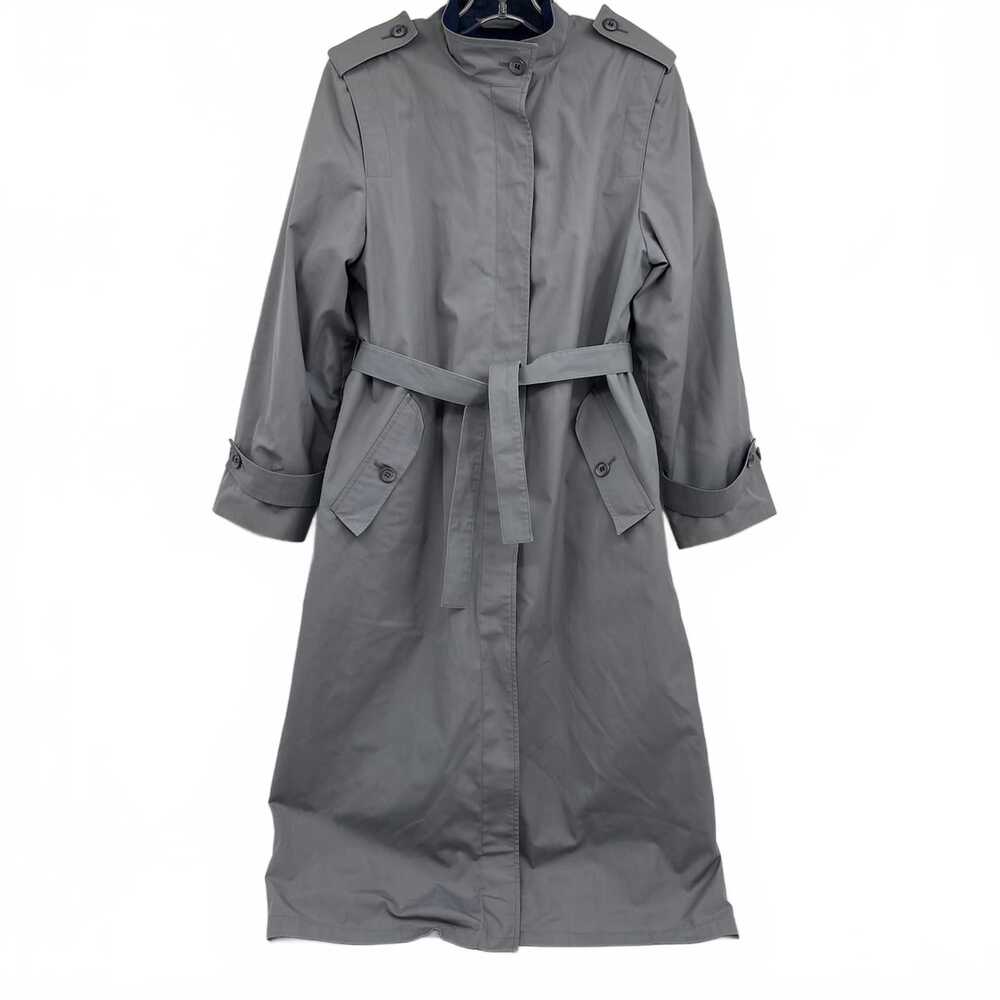 London Fog Gray Fleece-Lined Trench Coat | Women’s Regular 12